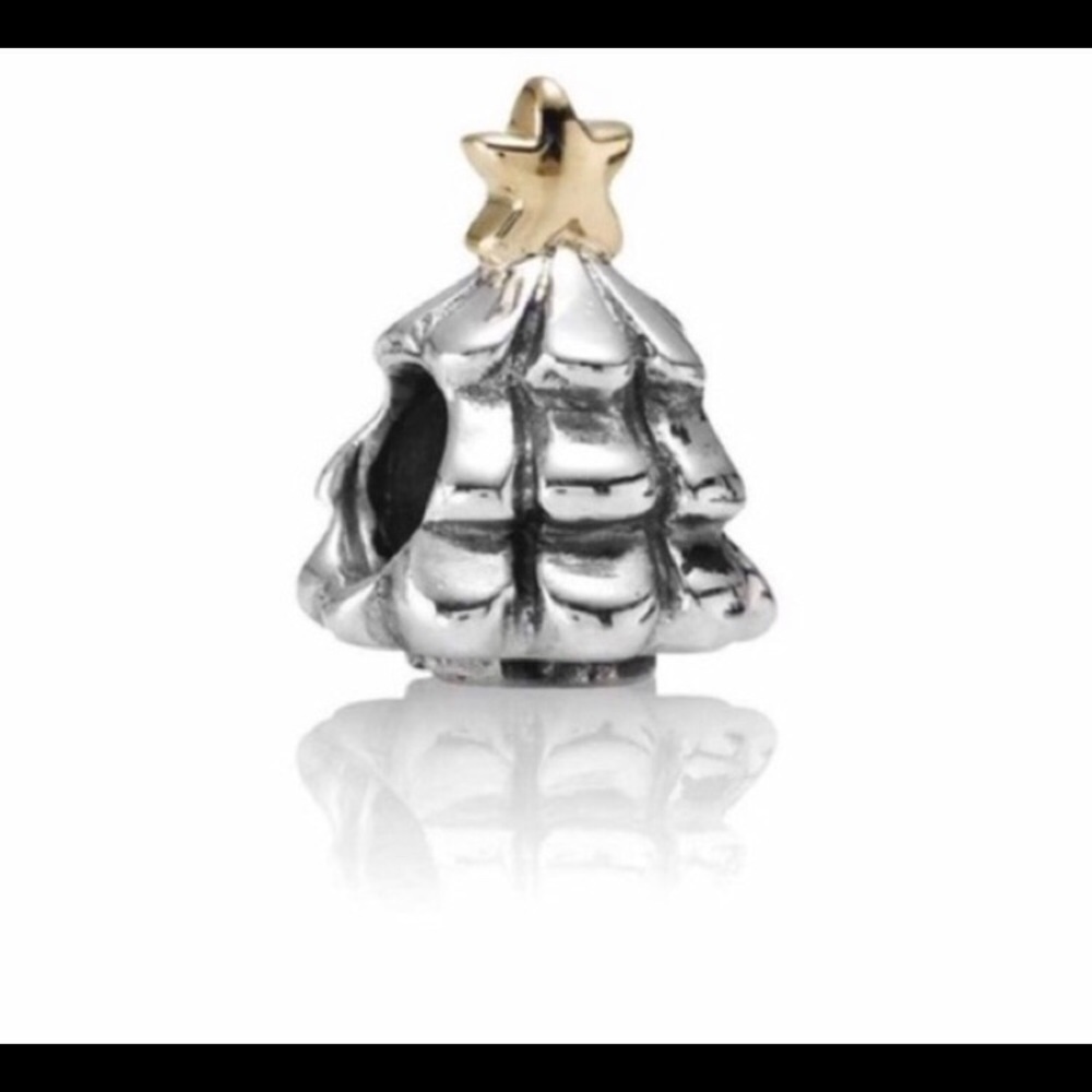 Authentic Pandora  retired Christmas tree charm